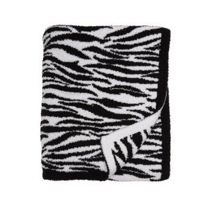 Barefoot Dreams Black and White Animal Print Blanket